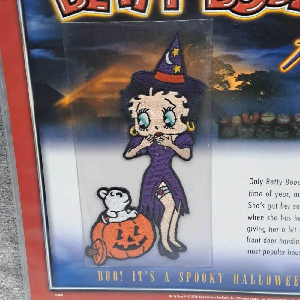 Betty Boop Patch Halloween Betty Pudgy Clothing Patch Collectible‎ Vintage Witch
